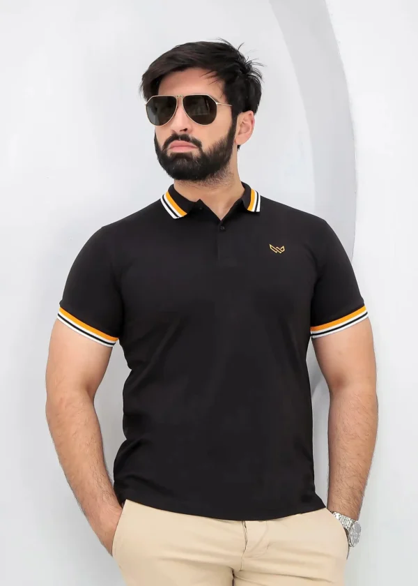 Excellence Black Polo – Premium Cotton