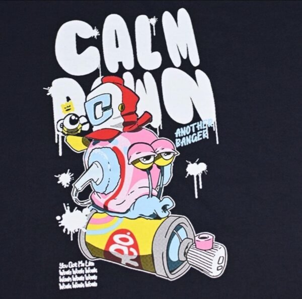 CALM DOWN COTTON GRAPHIC TEE FOR MEN