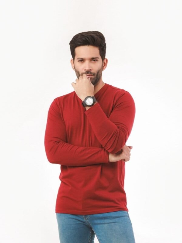 Regular Fit V-Neck Basic Tee – FMTBF22-006