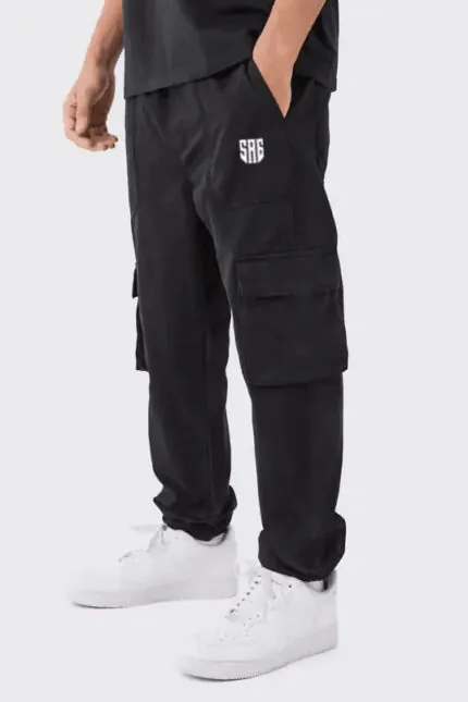 Elasticated Waist Slim Fit Branded Cargo Jogger